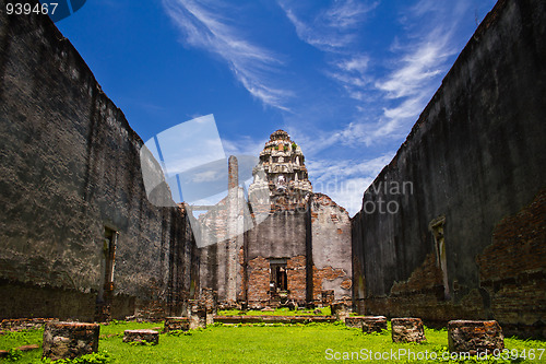 Image of Wat Phasrirattanamahathat in Lopburi of Thailand