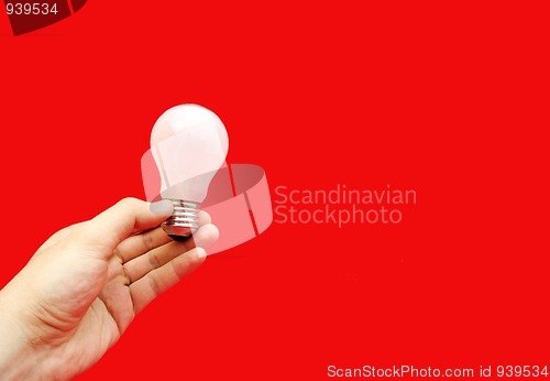 Image of Background with lit lightbulb