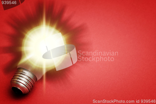 Image of Background with lit lightbulb