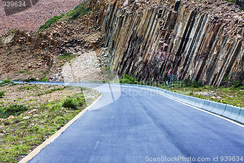 Image of Winding road in mountains 