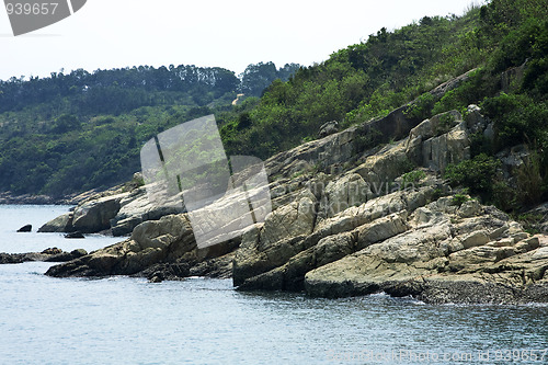 Image of Rock and sea in hong kong