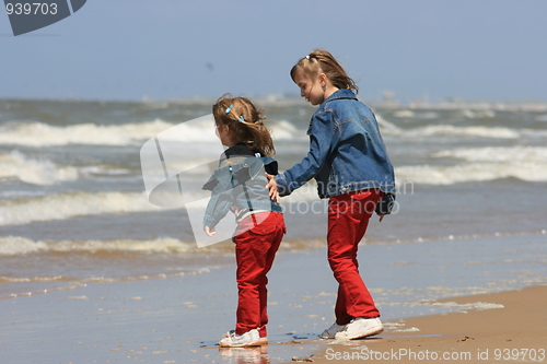 Image of girls on beach