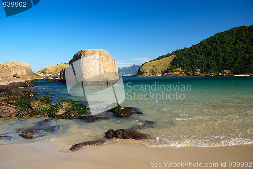 Image of Crystalline sea beach in Niteroi, Rio de Janeiro, Brazil