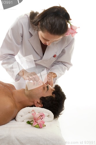 Image of Beautician with Male Client