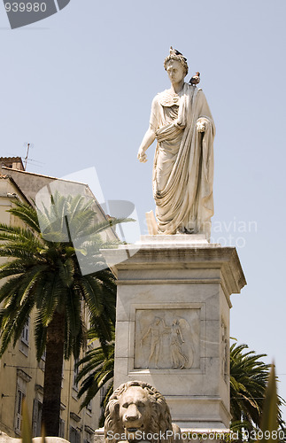 Image of statue napoleon bonaparte ajaccio corsica france