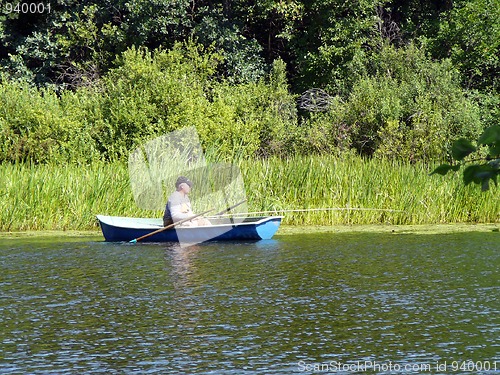 Image of Fishing men on the boat