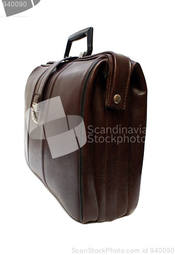 Image of old brown leather case