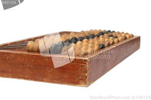 Image of old wooden abacus - obsolete calculator