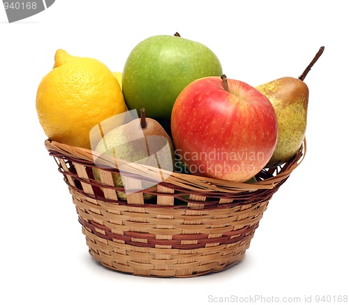 Image of basket with fruits