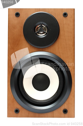 Image of wooden music speaker