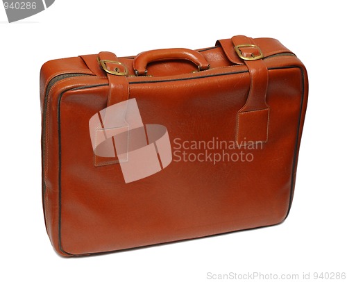 Image of old brown suitcase