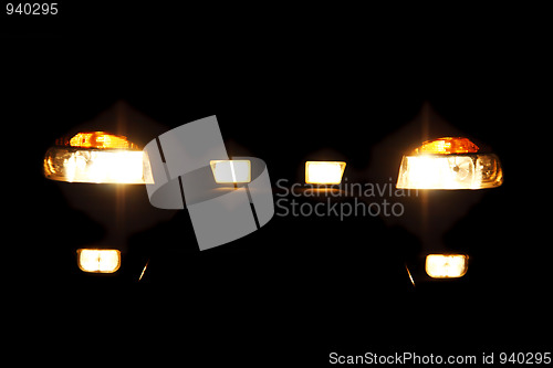 Image of bright headlights