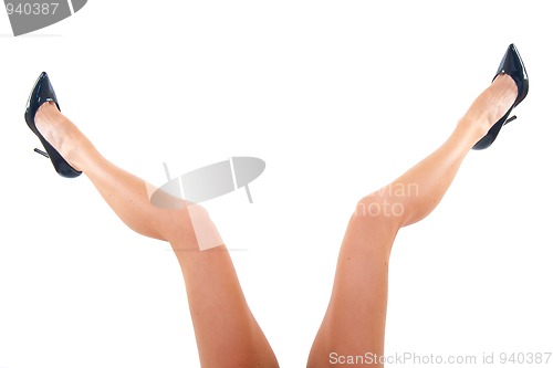 Image of woman's open legs