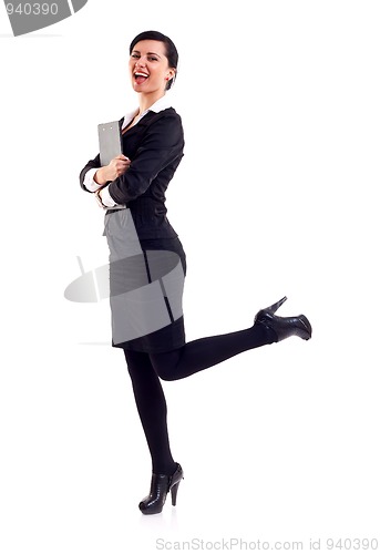 Image of business woman with clipboard