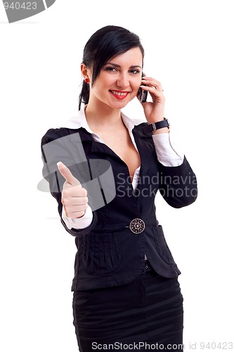 Image of business woman on the phone
