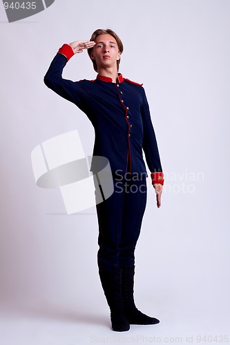 Image of ballet performer saluting