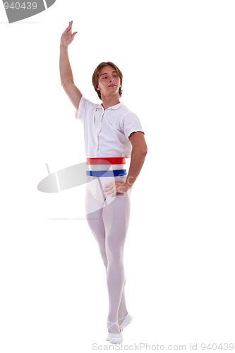 Image of Young man dancing ballet