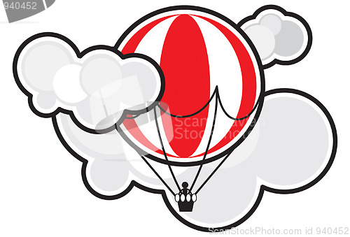 Image of balloon in clouds