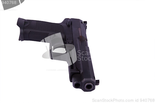 Image of 9 mm pistol in holster