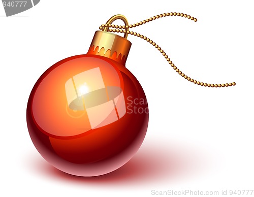 Image of Shiny red christmas ornament