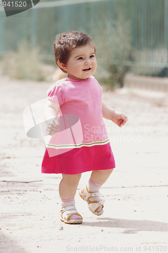 Image of Baby girl in pink