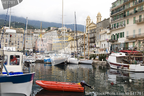 Image of old port harbor Bastia Corsica France