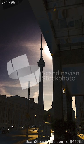 Image of CN Tower - sunset