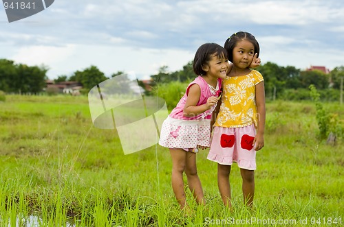 Image of two cute asian girls