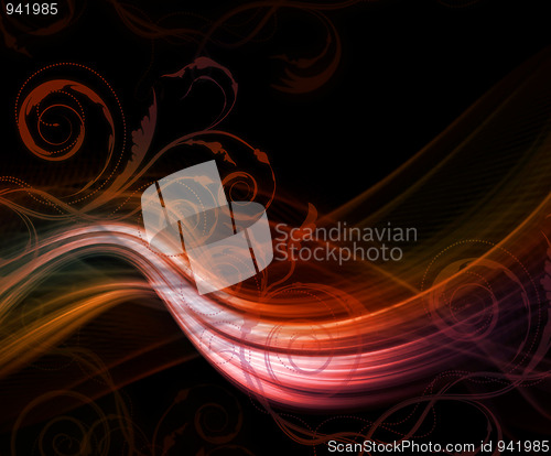 Image of Abstract modern floral background