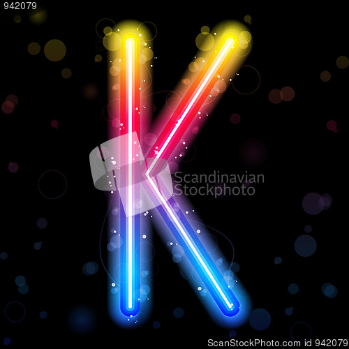 Image of Alphabet Rainbow Lights  Glitter with Sparkles