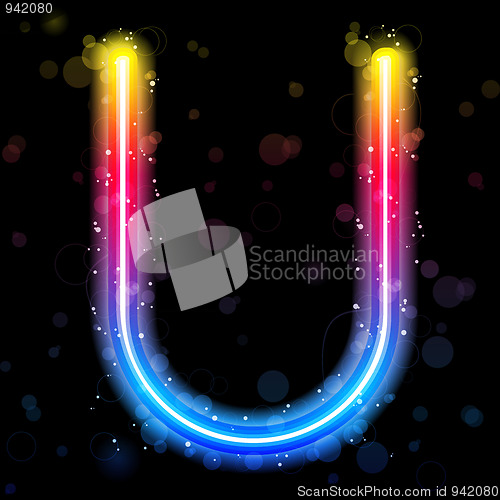 Image of Alphabet Rainbow Lights  Glitter with Sparkles