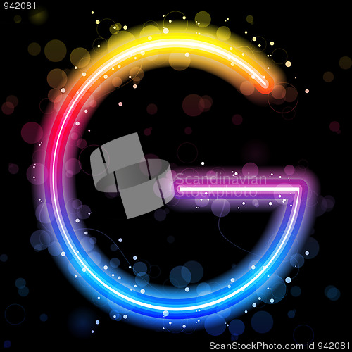 Image of Alphabet Rainbow Lights  Glitter with Sparkles