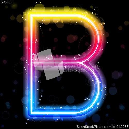 Image of Alphabet Rainbow Lights  Glitter with Sparkles