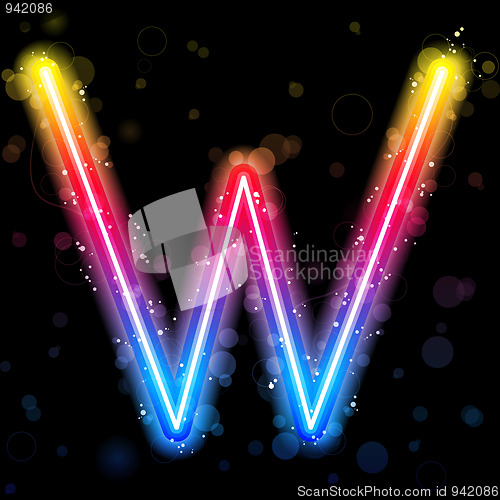 Image of Alphabet Rainbow Lights  Glitter with Sparkles