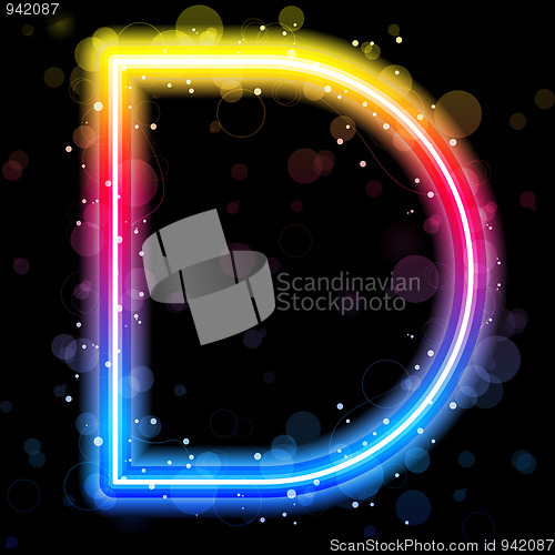 Image of Alphabet Rainbow Lights  Glitter with Sparkles
