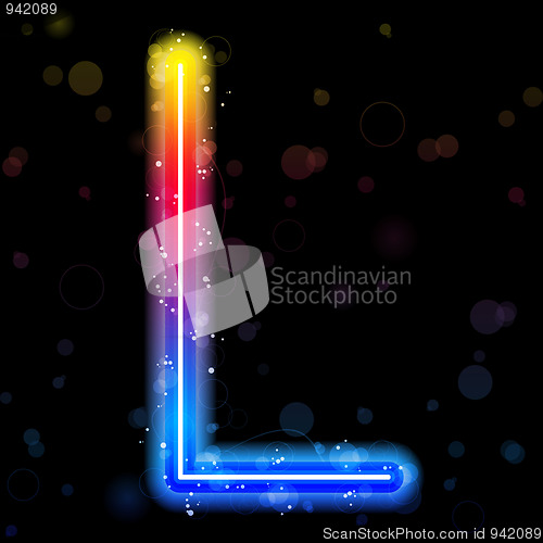 Image of Alphabet Rainbow Lights  Glitter with Sparkles