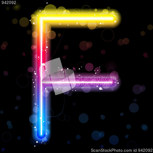 Image of Alphabet Rainbow Lights  Glitter with Sparkles