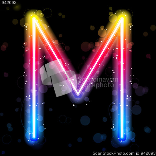 Image of Alphabet Rainbow Lights  Glitter with Sparkles