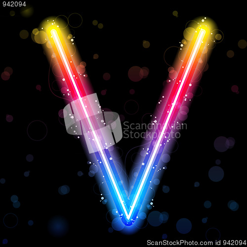 Image of Alphabet Rainbow Lights  Glitter with Sparkles