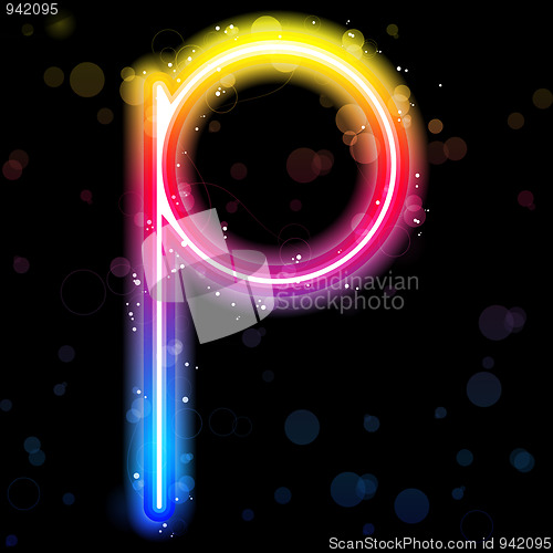 Image of Alphabet Rainbow Lights  Glitter with Sparkles