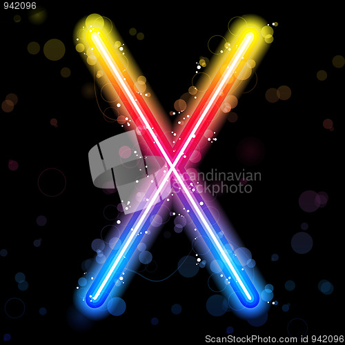 Image of Alphabet Rainbow Lights  Glitter with Sparkles