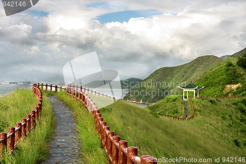 Image of Hiking path in mountains 