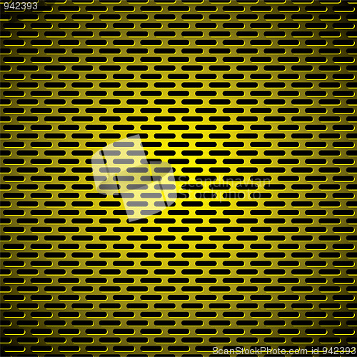 Image of slot grill gold metal background