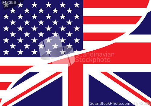 Image of usa british flag