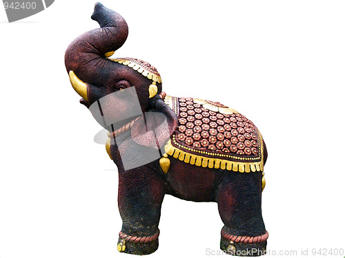 Image of Statue elephent at Wat Chalong in Phuket of Thailand