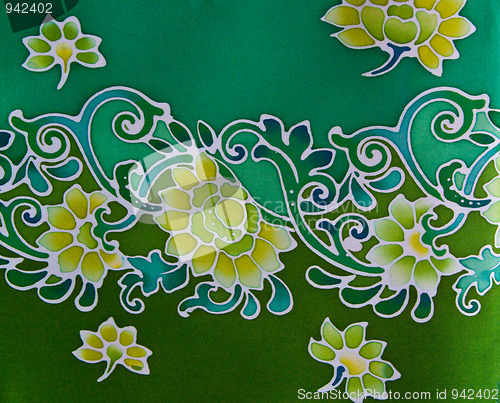 Image of Batic Fabric Flower South of Thailand