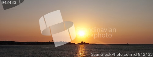 Image of Seascape at sunset