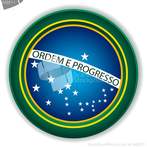 Image of Brazil Button Flag