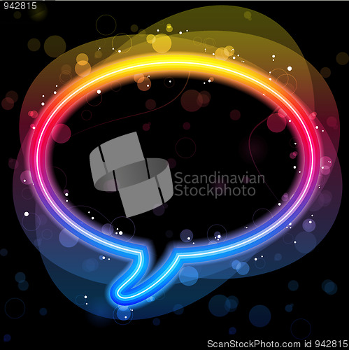 Image of Rainbow Lights Speech Bubble