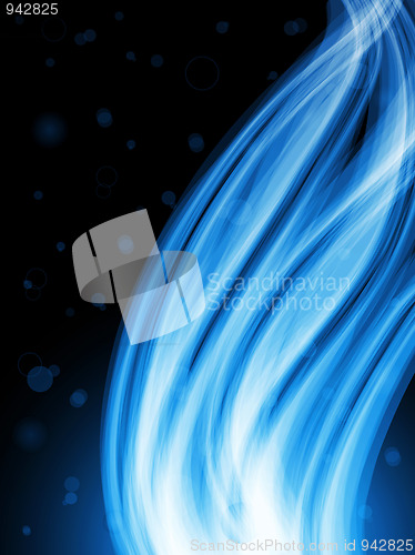 Image of Abstract Colorful Waves on Black Background